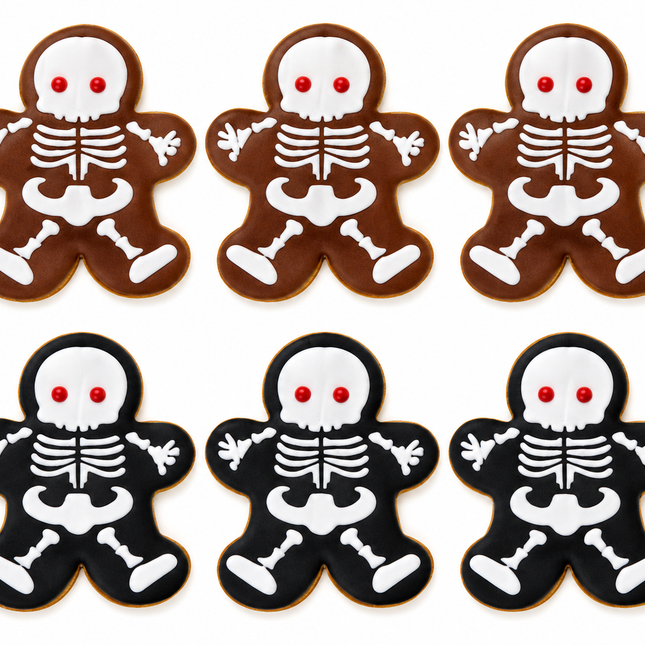 6 SKELETON ROYAL ICING COOKIE